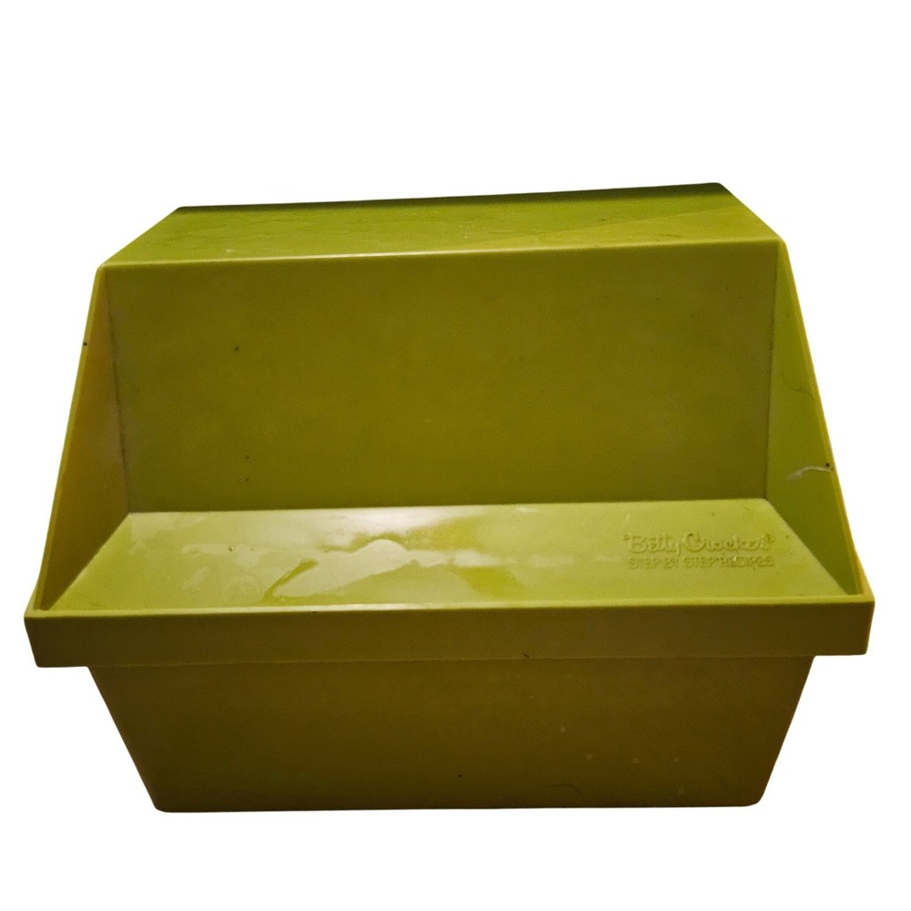 Vintage Betty Crocker Recipe Card Holder Green Step by Step Recipes Box BOX ONLY